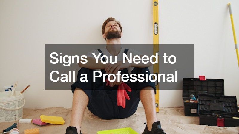 Signs You Need to Call a Professional